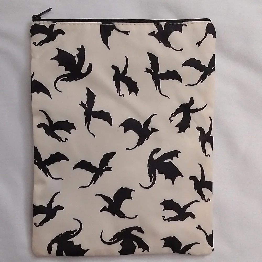 Dragon Rider Book Sleeve Zip Up Book Cover Sleeve Protector Water Resistant NEW